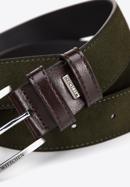 Men's leather belt, green-brown, 97-8M-907-Z-90, Photo 3
