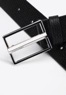 Men's leather belt, black, 97-8M-908-1-90, Photo 3