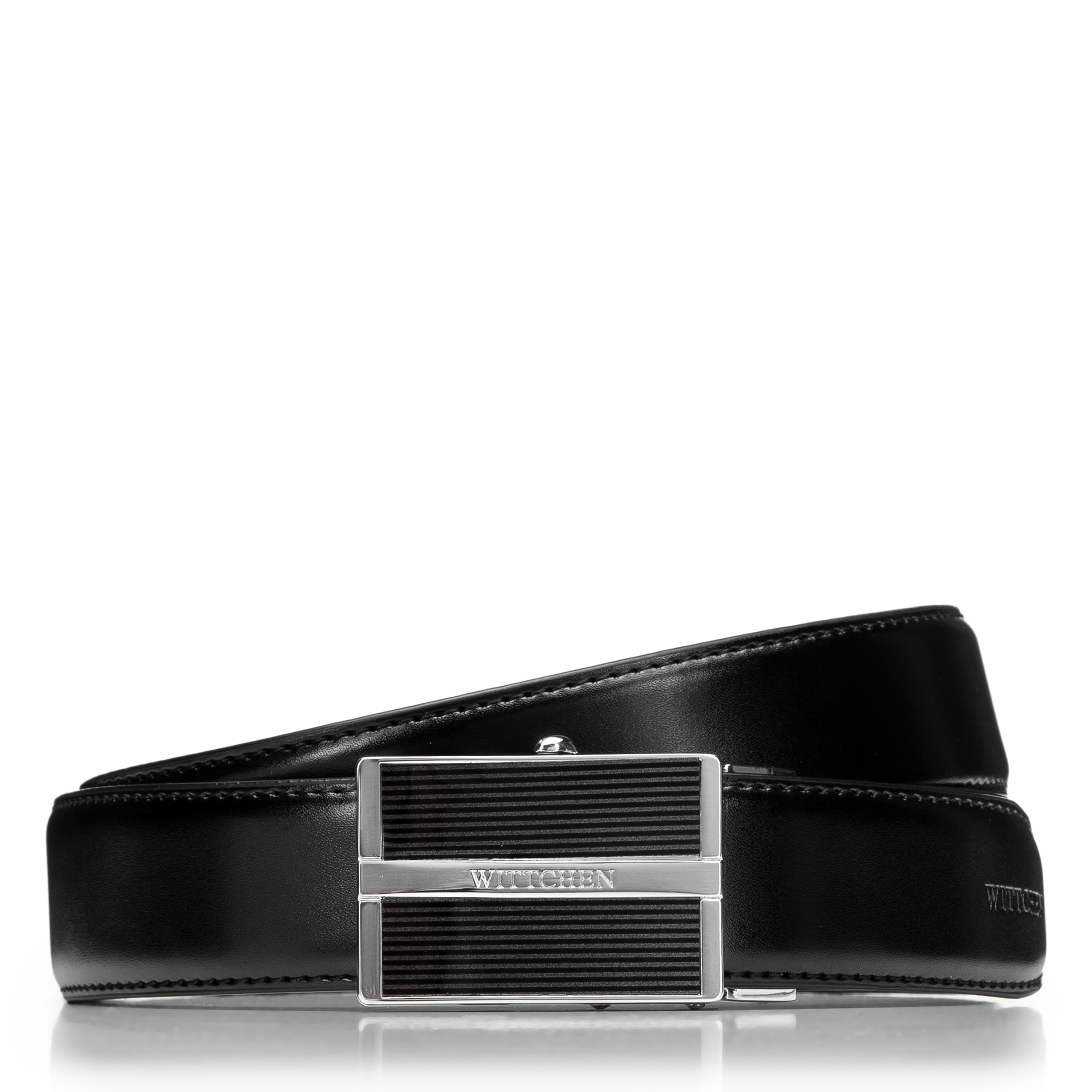 Pánsky čierny kožený opasok s automatickou prackou – štýl, ktorý sa prispôsobí Vám 101-8M-204-1