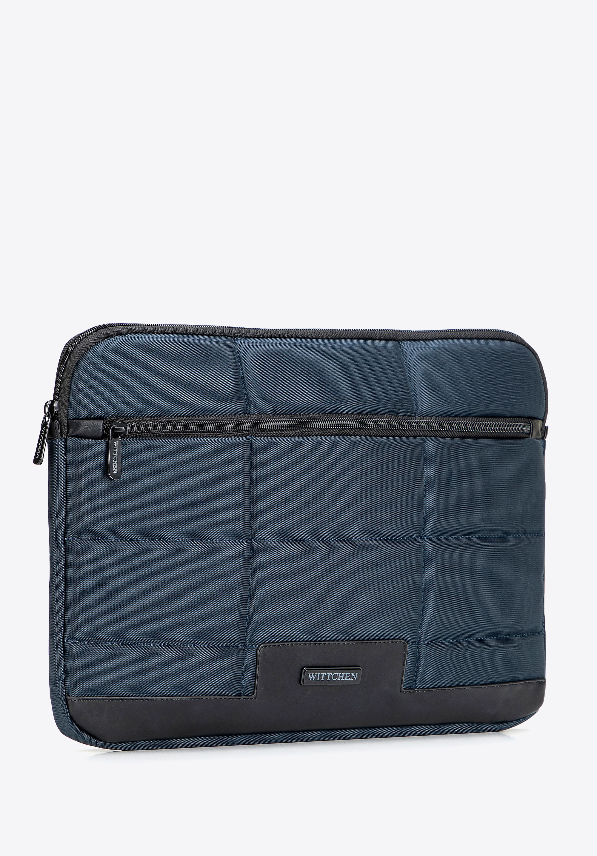 Pikowane etui na laptopa 15,6”, granatowo-czarny, 102-3P-101-7D, Zdjęcie 1