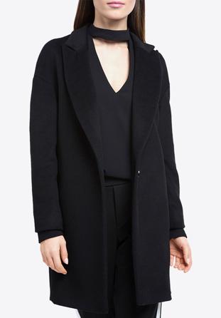 Women's coat, black, 84-9W-103-1-L, Photo 1