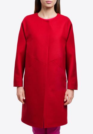 Women's coat, red, 84-9W-106-3-XL, Photo 1