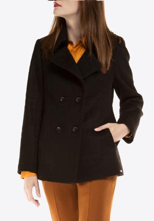 Women's coat, black, 85-9W-104-1-L, Photo 1