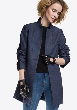 Women's coat, navy blue, 86-9W-111-7-XL, Photo 1