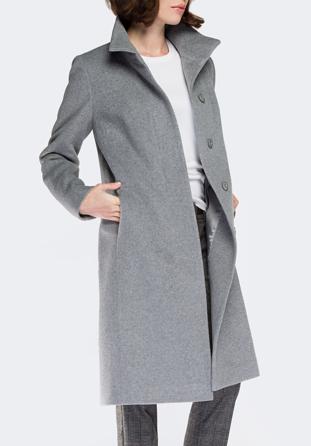 Women's coat, grey, 87-9W-100-8-XL, Photo 1