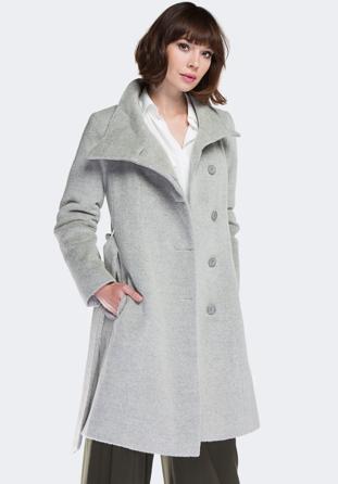 Women's coat, grey, 87-9W-102-8-XL, Photo 1