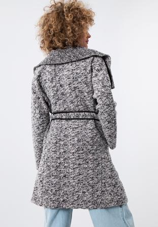 Women's coat, white-black, 83-9W-101-P-XL, Photo 1