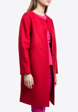 Women's coat, red, 84-9W-106-3-XL, Photo 1