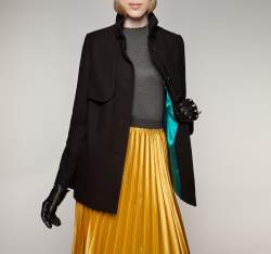 Women's coat, black, 85-9W-101-1-S, Photo 1