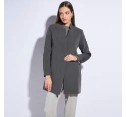 Women's coat, grey, 86-9W-101-8-S, Photo 1