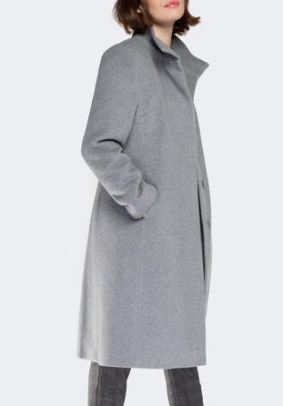 Women's coat, grey, 87-9W-100-8-L, Photo 1