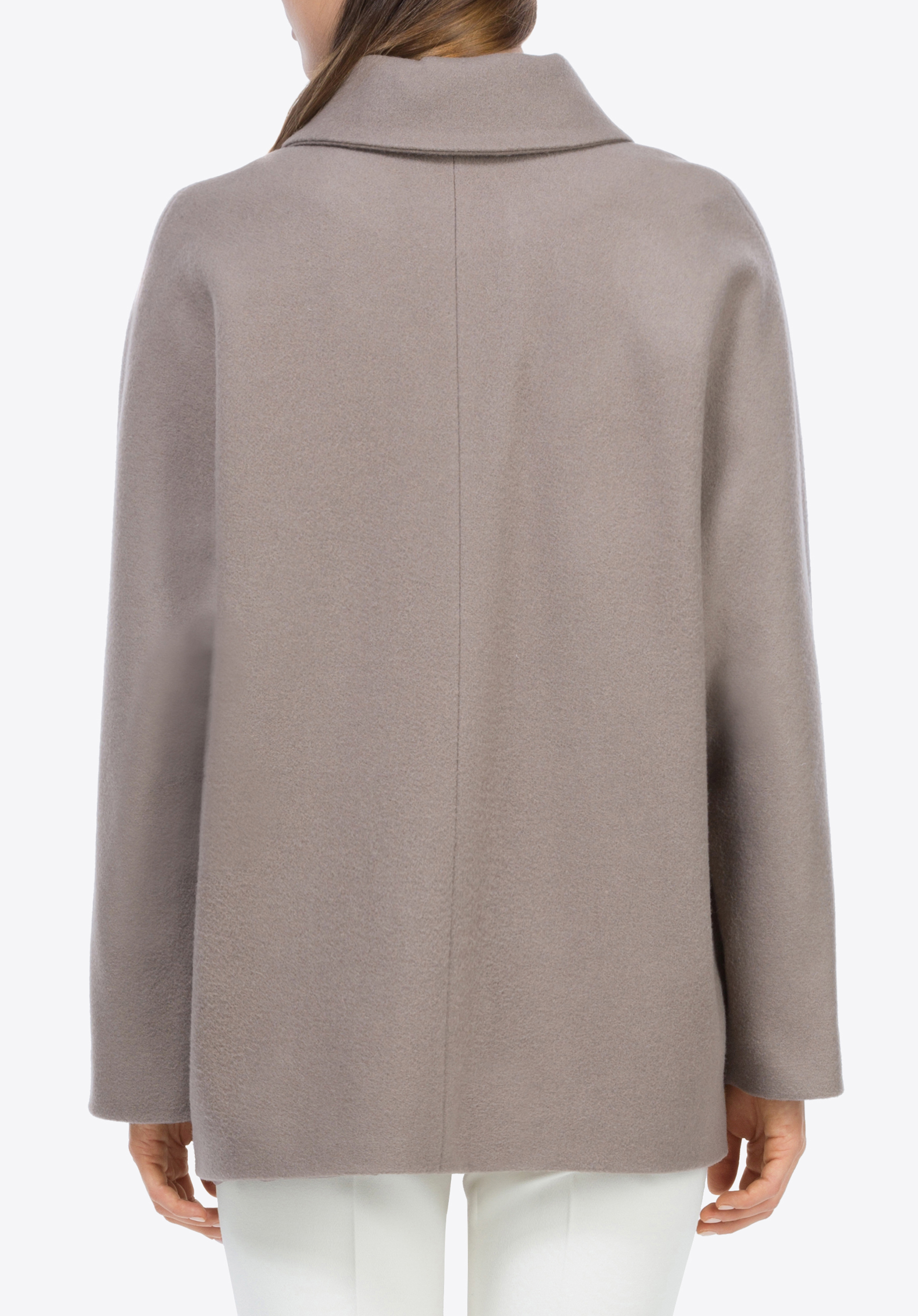 Płaszcz damski, ciemny  beż, 84-9W-102-8-2X, Zdjęcie 1