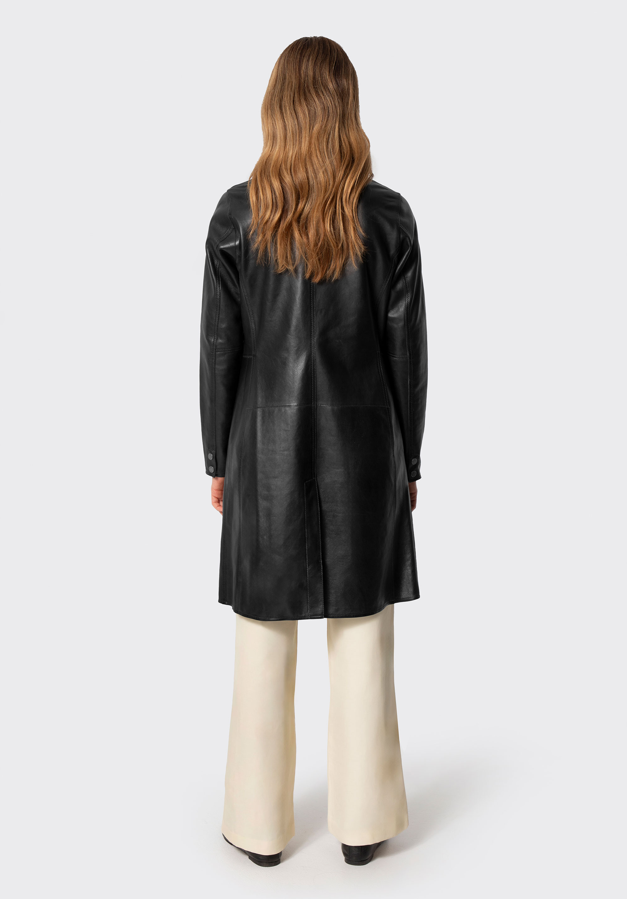 Sheepskin leather coat