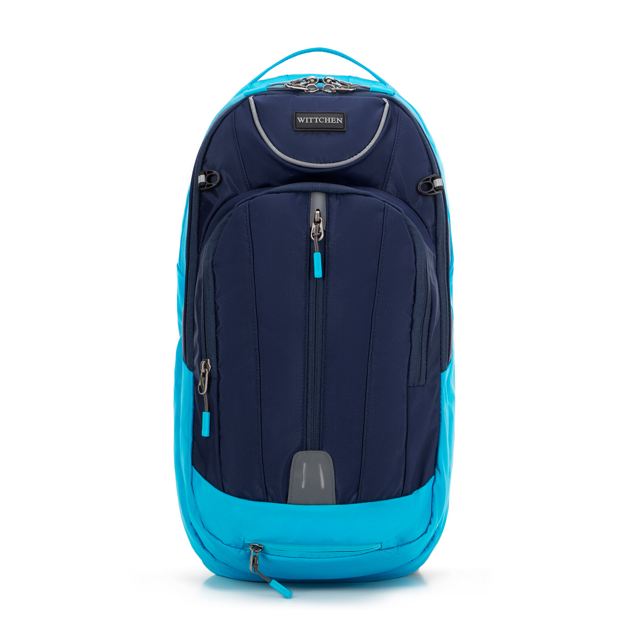 Tmavomodrý športovo-turistický ruksak z vodeodolného nylonu 56-3S-014-90