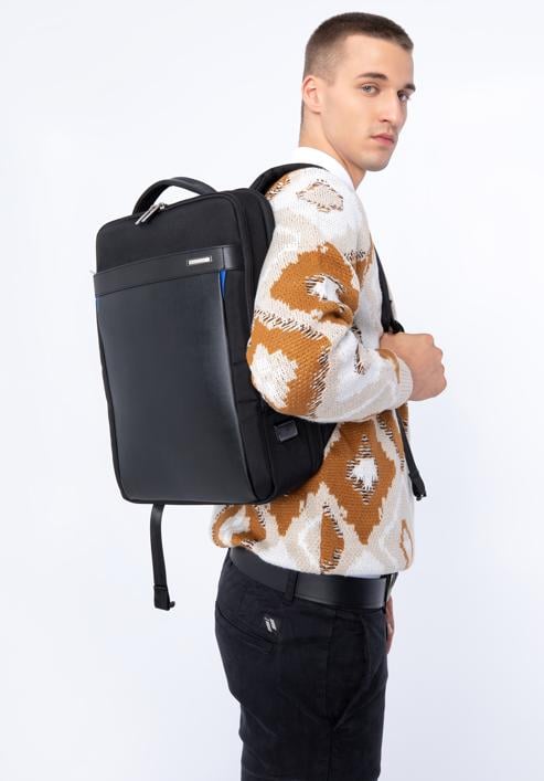 Męski plecak na laptopa 15,6" z portem USB, czarny, 96-3U-906-1, Zdjęcie 15