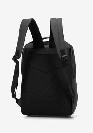 Męski plecak na laptopa 15,6 z szerokim uchwytem, czarno-szary, 98-3P-512-1, Zdjęcie 1