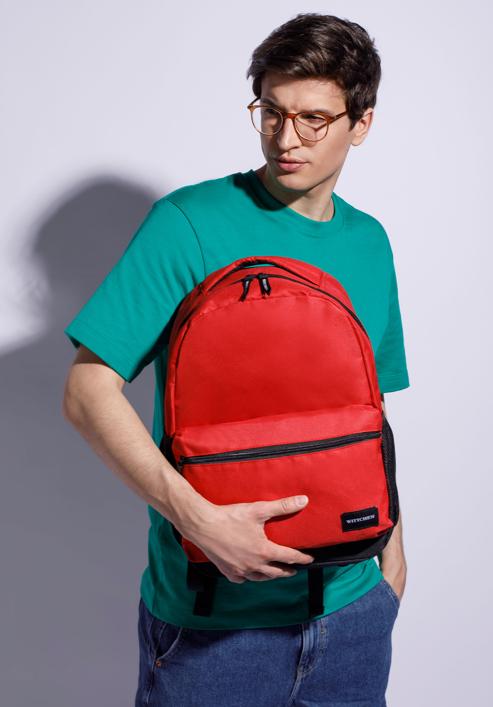 Large basic backpack, red-black, 56-3S-927-34, Photo 15