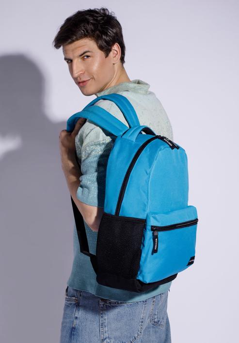 Plecak basic duży, jasny niebieski, 56-3S-927-90, Zdjęcie 15