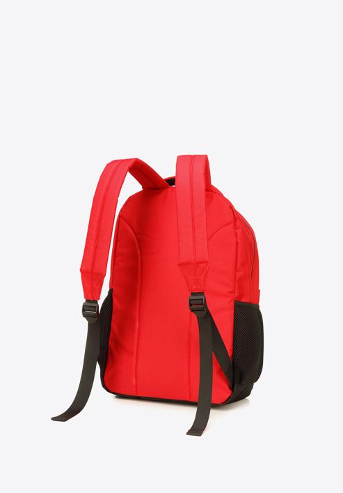 Plecak basic duży, czerwono-czarny, 56-3S-927-77, Zdjęcie 2
