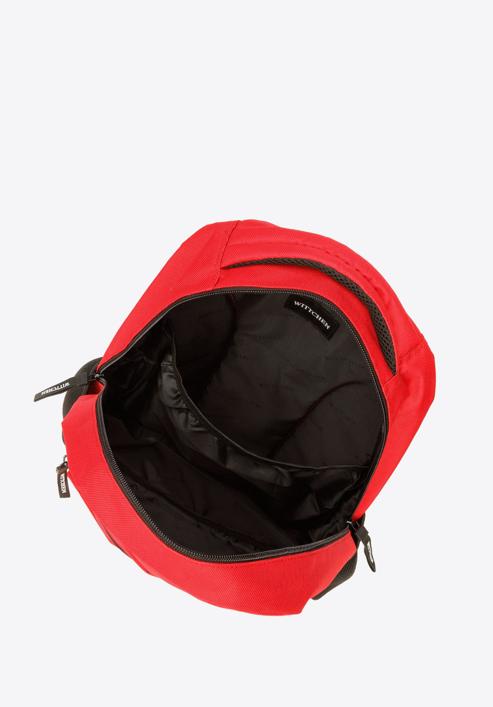 Plecak basic duży, czerwono-czarny, 56-3S-927-30, Zdjęcie 4