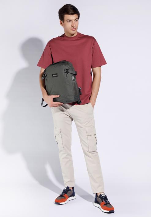 Plecak basic mały, szary, 56-3S-937-95, Zdjęcie 15