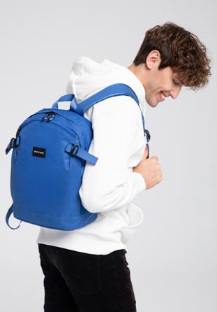 Plecak basic mały, niebieski, 56-3S-937-95, Zdjęcie 1