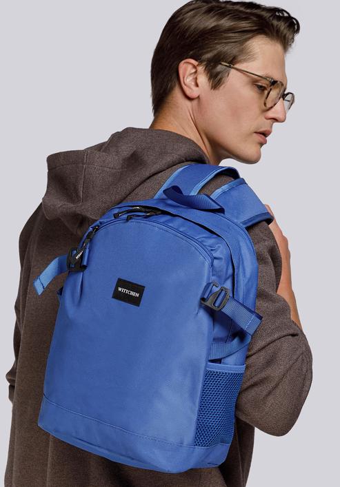 Plecak basic mały, niebieski, 56-3S-937-95, Zdjęcie 20