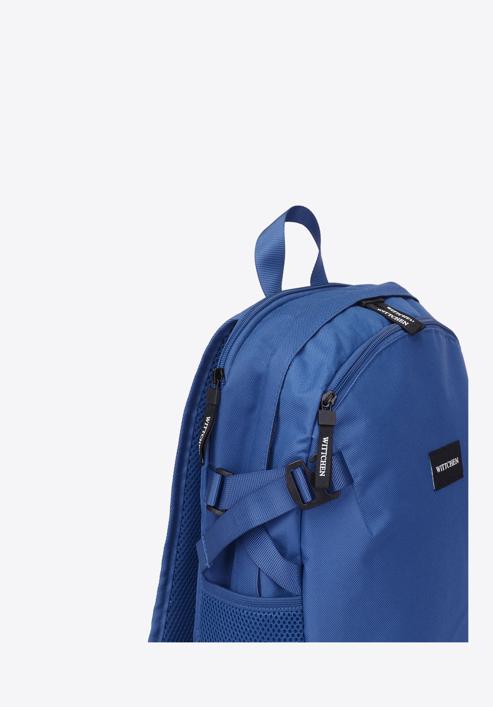 Plecak basic mały, niebieski, 56-3S-937-95, Zdjęcie 5