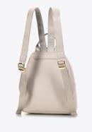 Women's small leather studded backpack, light beige, 98-4E-607-0, Photo 2
