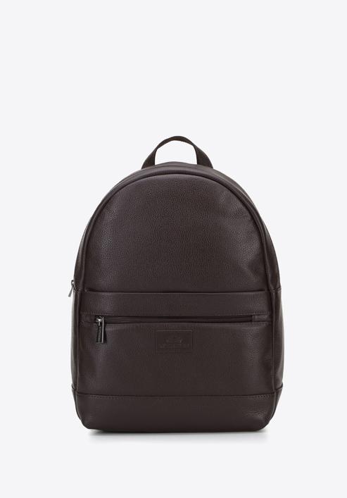 11”/12' leather laptop backpack, dark brown, 95-3U-303-4, Photo 1
