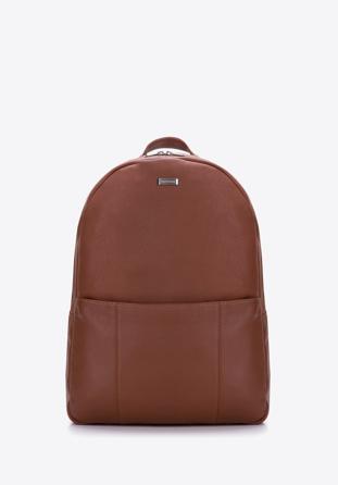 Leather laptop backpack, brown, 97-3U-007-5, Photo 1