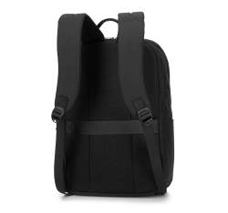 Męski plecak na laptopa 15,6” z zaokrągloną klapą, czarny, 94-3P-203-1, Zdjęcie 1