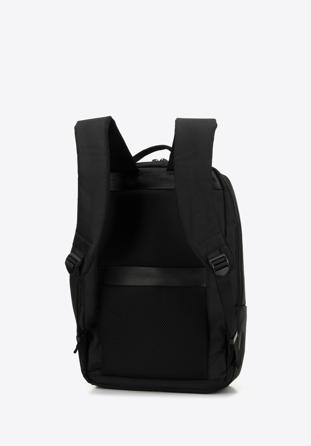 Men's 15.6” laptop backpack with two front pockets, black, 98-3P-101-1DD, Photo 1
