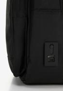 Męski plecak na laptopa 15,6” z dwiema kieszeniami na froncie, czarny, 98-3P-101-1DD, Zdjęcie 4