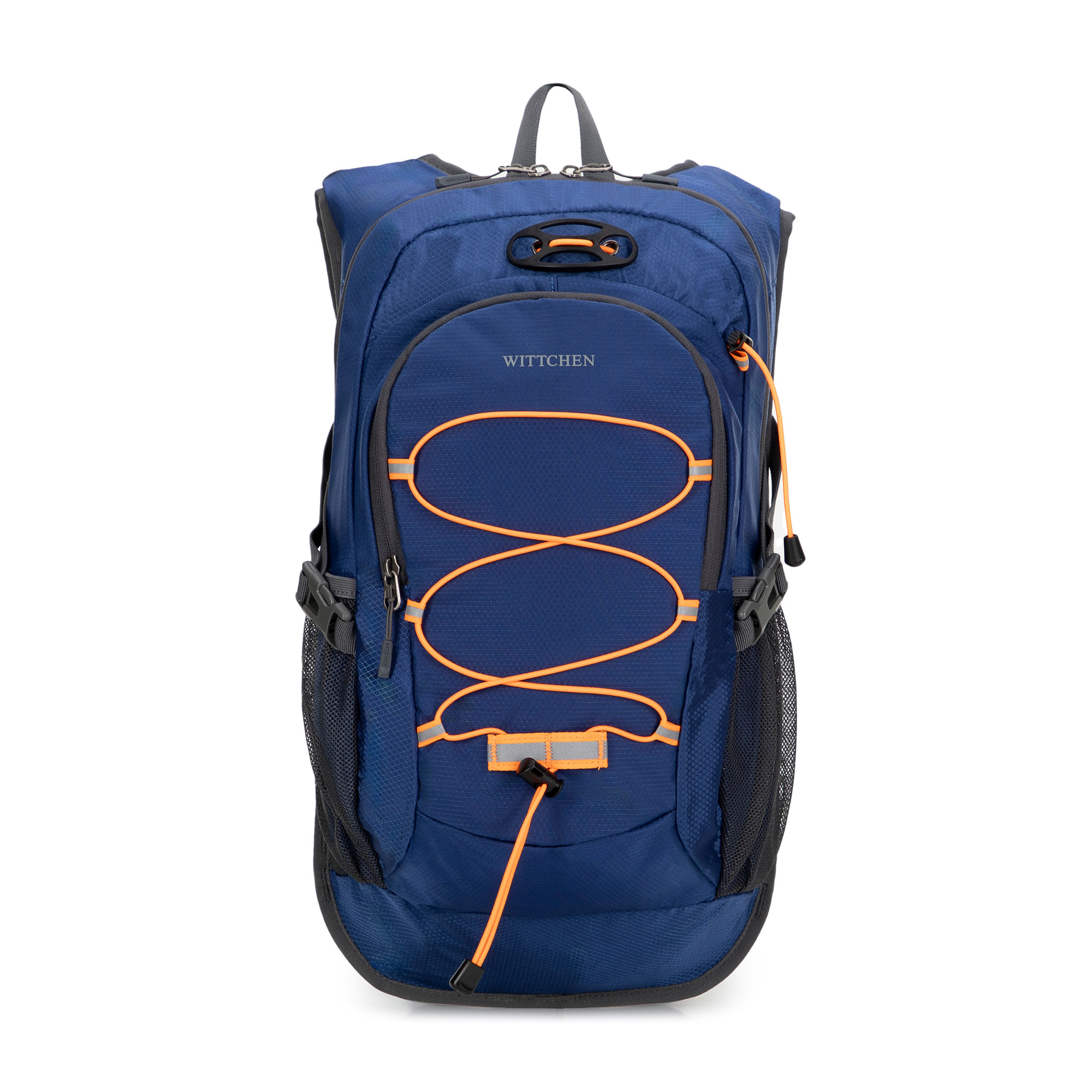 Tmavomodrý trekingový ruksak z vodeodolného nylonu s hydrovakom 56-3S-013-90