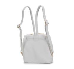 Women's chevron stitched backpack with chain handle, white, 94-4Y-720-0, Photo 1