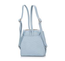 Damski plecak worek z przeszyciami i rączką z łańcuszka, jasny niebieski, 94-4Y-720-7, Zdjęcie 1
