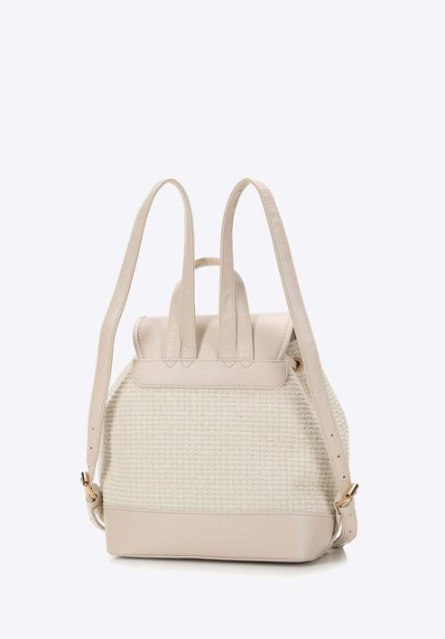 Women's backpack purse with crystal insect embellishment, cream, 98-4Y-210-9, Photo 2