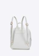 Women's faux leather backpack, white, 98-4Y-214-0, Photo 2