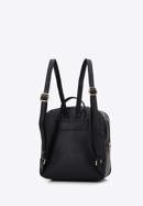 Women's faux leather backpack, black, 98-4Y-214-0, Photo 2