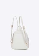 Women's faux leather backpack, white, 98-4Y-217-0, Photo 2