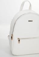 Women's faux leather backpack, white, 98-4Y-217-1, Photo 4