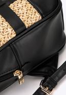 Women's faux leather backpack, black-beige, 98-4Y-407-95, Photo 4