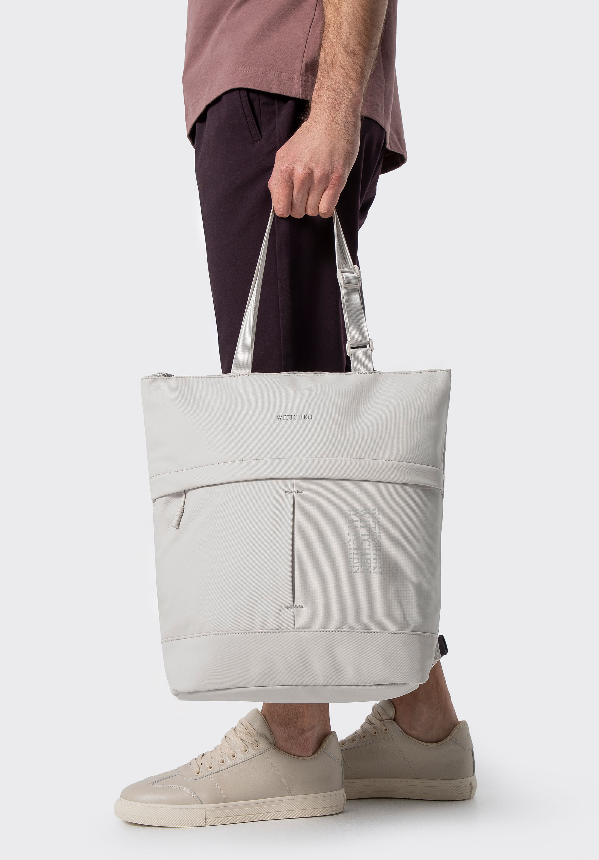 Plecak–torba 2w1 z kieszenią na laptopa 15,6”, złamany biały, 102-3P-806-0, Zdjęcie 1