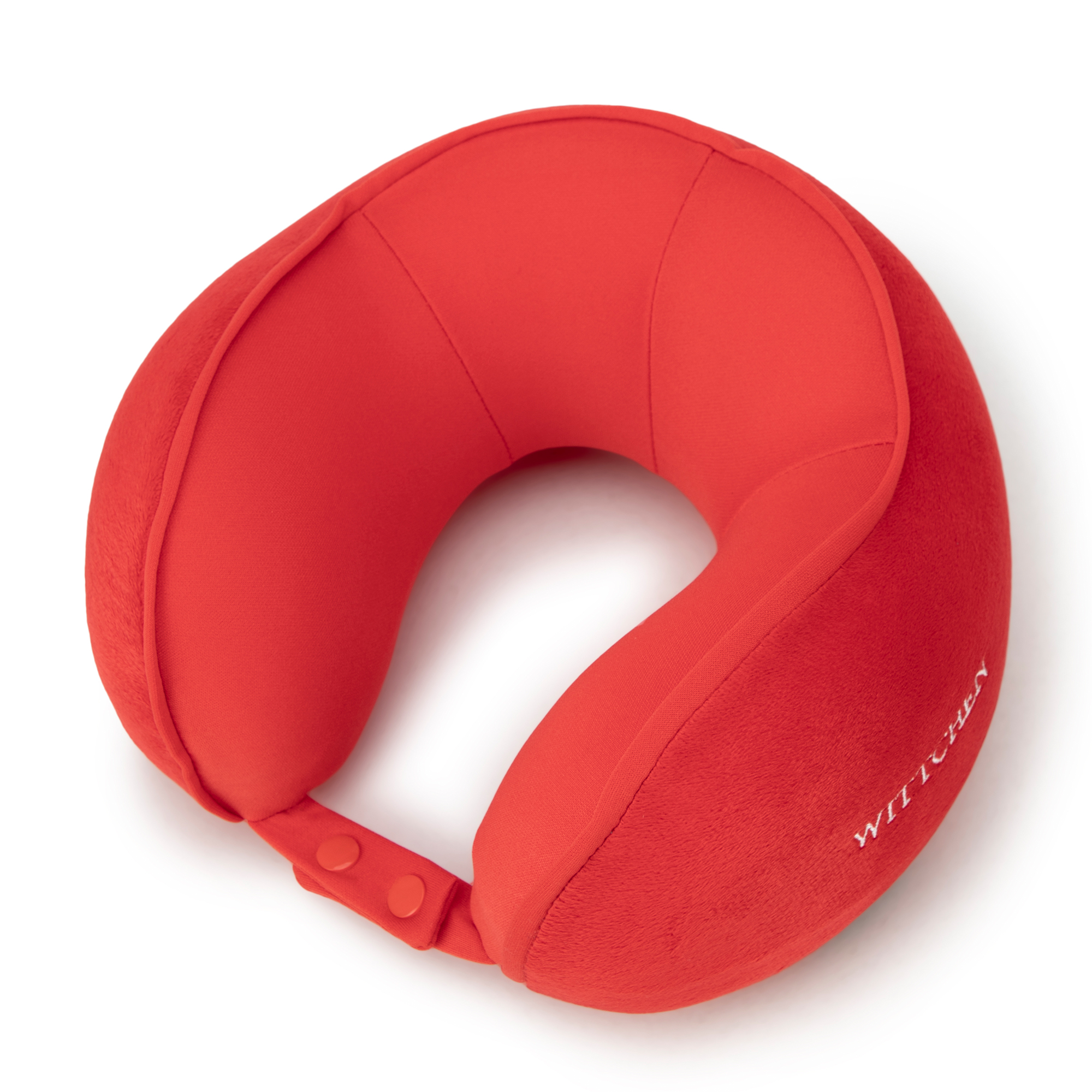 Cestovný vankúšik croissant jednoduchý svetločervený 56-30-043-30N