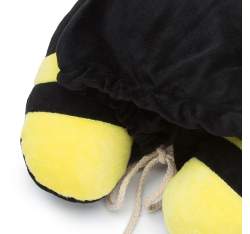 Poduszka podróżna z kapturem, żółto-czarny, 56-30-041-B, Zdjęcie 1