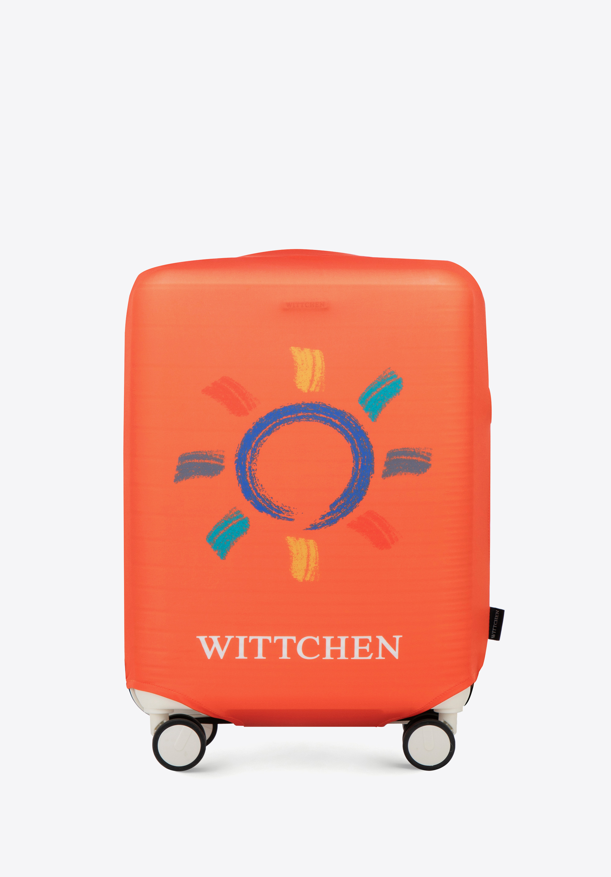 Pokrowiec na małą walizkę, pomarańczowy, 56-30-031-S55, Zdjęcie 1