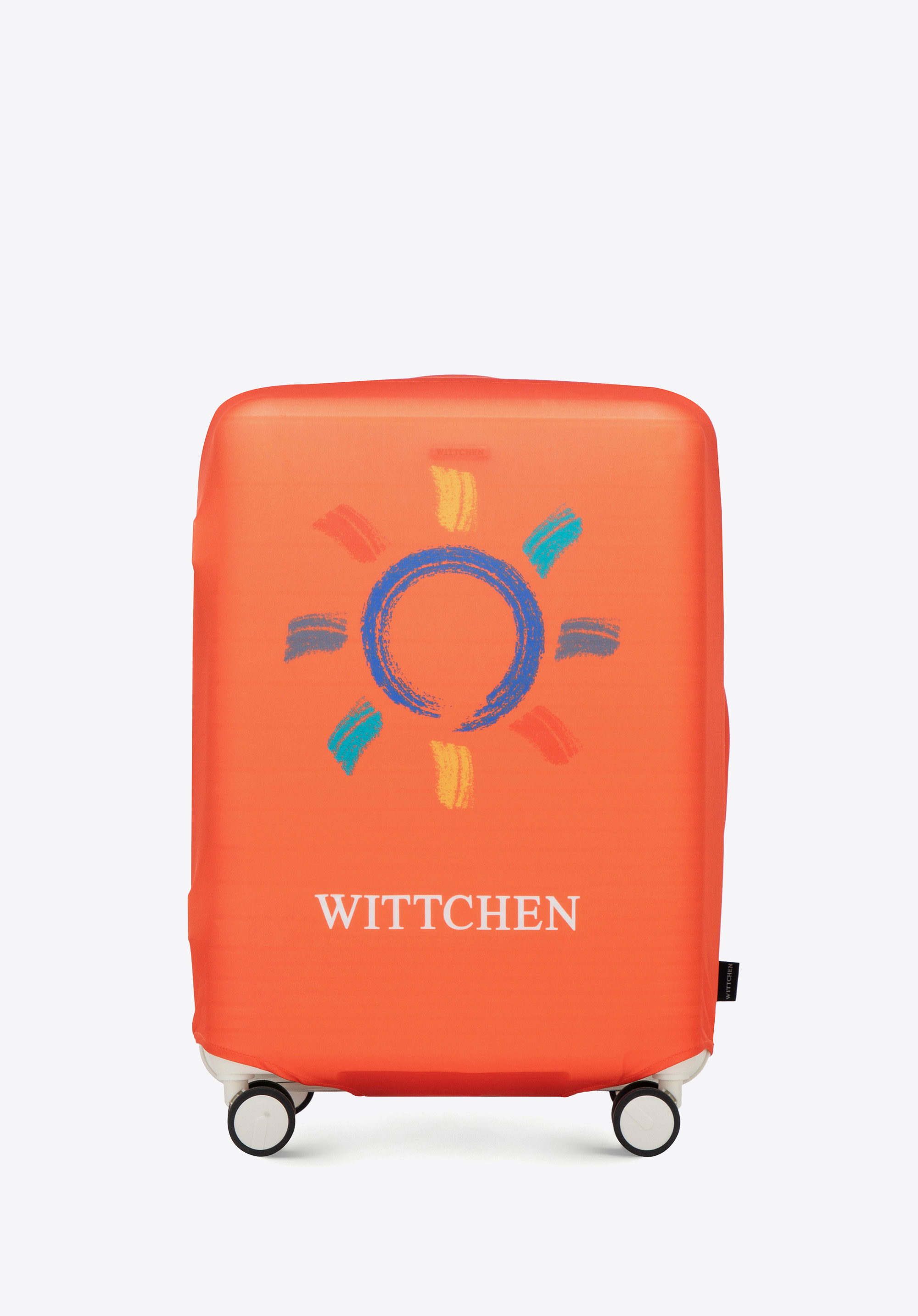 Pokrowiec na średnią walizkę, pomarańczowy, 56-30-032-S55, Zdjęcie 1