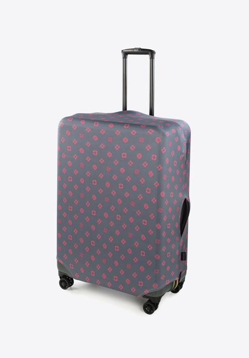 Pokrowiec na walizkę dużą, szaro-różowy, 56-30-033-X35, Zdjęcie 2