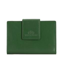Damski portfel ze skóry z elegancką napą, zielony, 14-1-048-L0, Zdjęcie 1